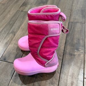 CROCS Fuchsia and Light Pink Winter Boots